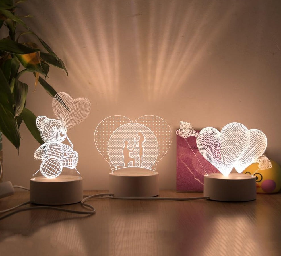 Luminária de LED em Acrílico para Decoração