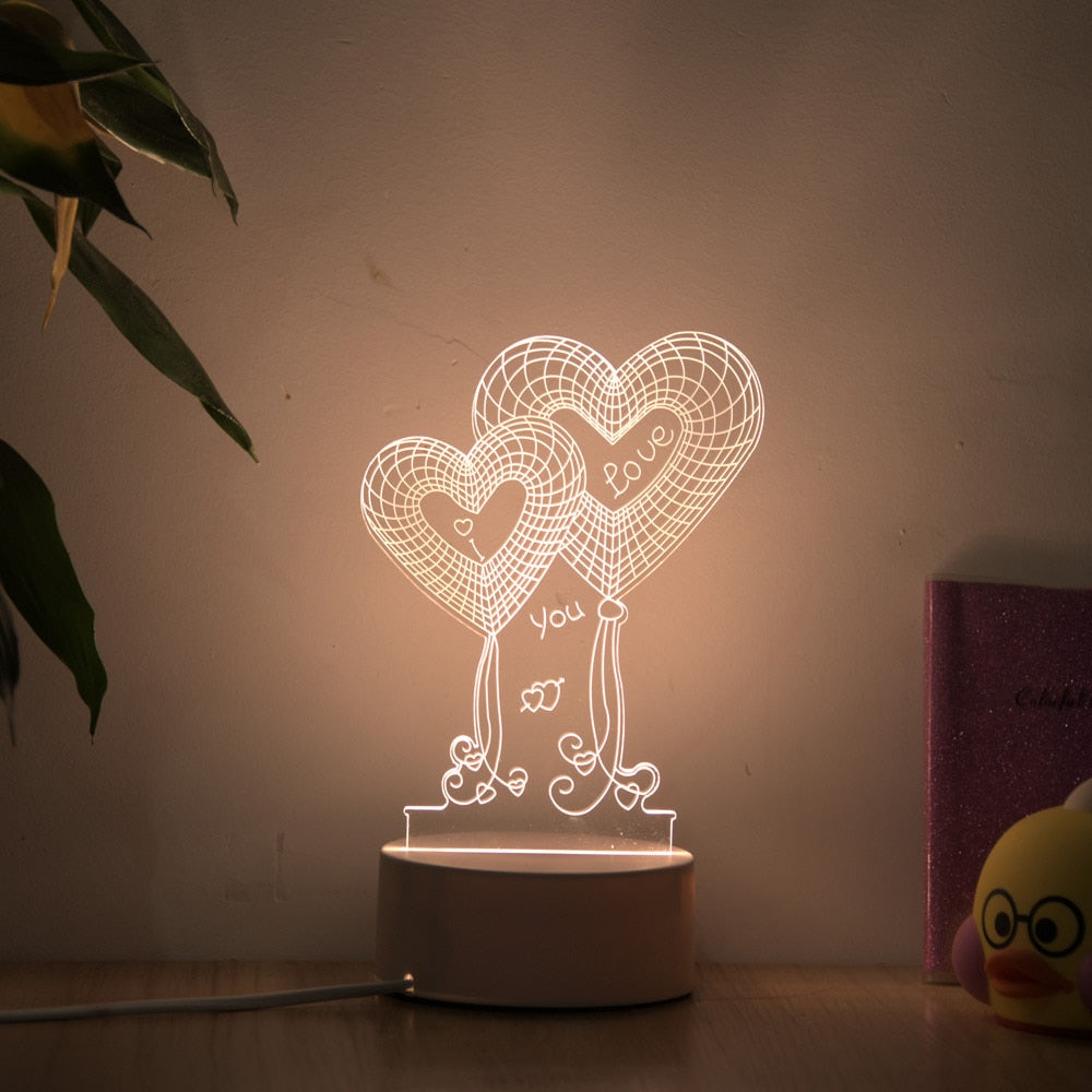 Luminária de LED em Acrílico para Decoração