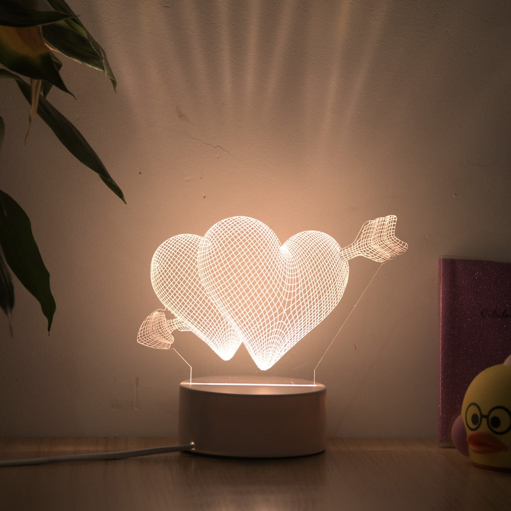 Luminária de LED em Acrílico para Decoração