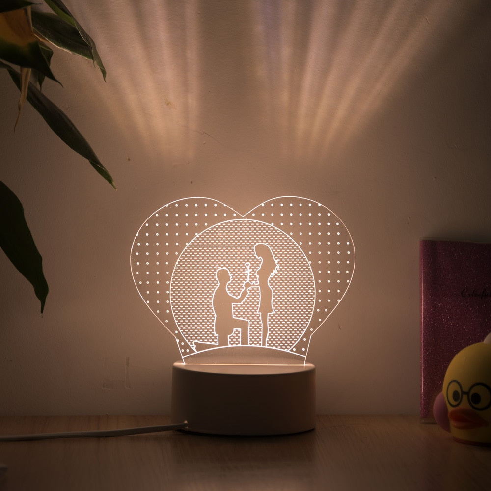Luminária de LED em Acrílico para Decoração