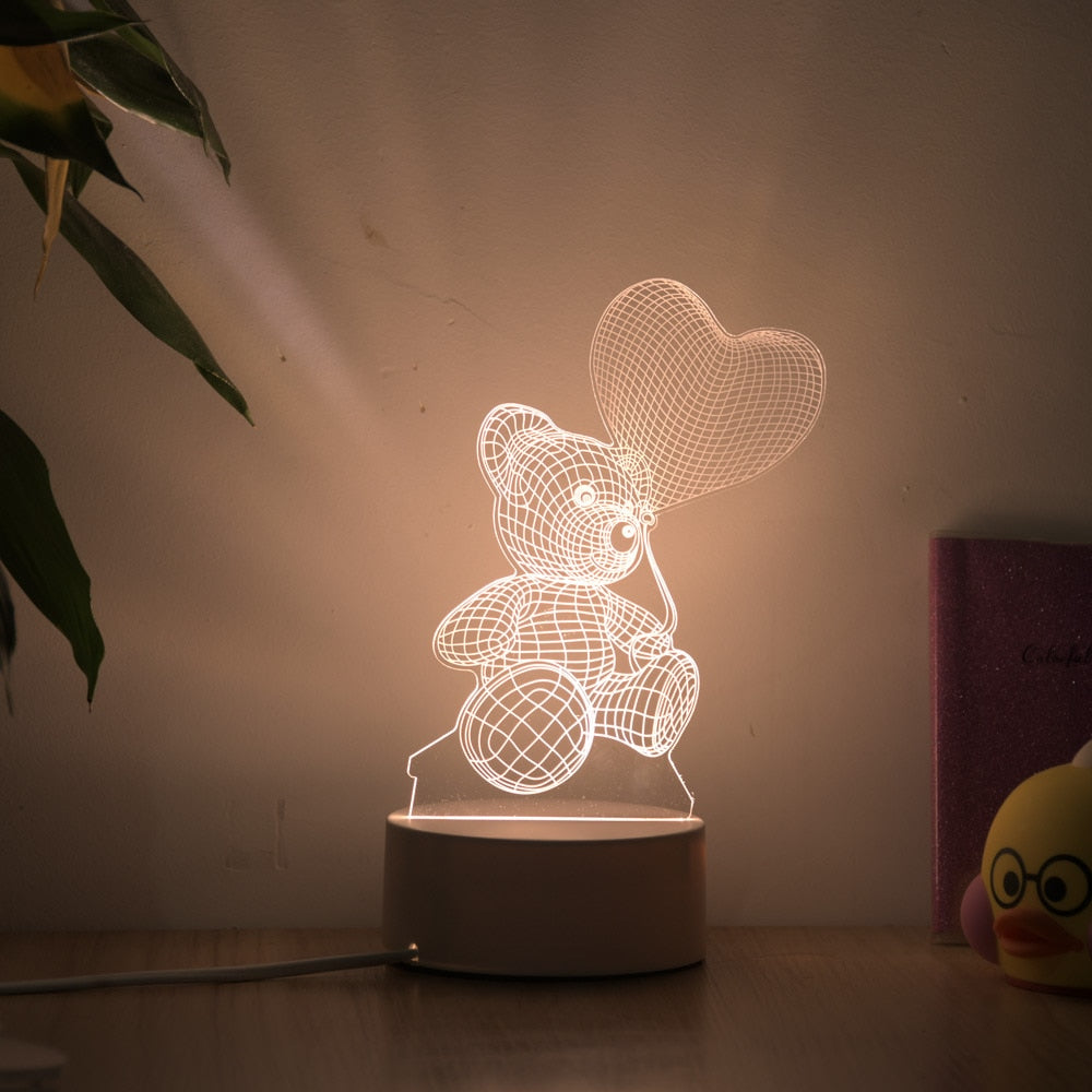 Luminária de LED em Acrílico para Decoração
