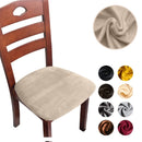 Capa para assento de cadeira em veludo