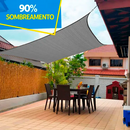 Tela de Sombreamento Retangular/Quadrada Cor Cinza