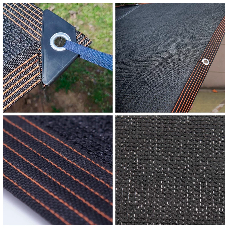 Tela de Sombreamento Preta HDPE — Proteção 50-55%