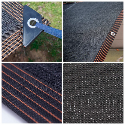 Tela de Sombreamento Preta HDPE — Proteção 50-55%