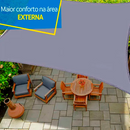 Tela de Sombreamento Retangular/Quadrada Cor Cinza