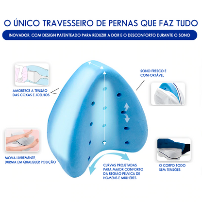 Travesseiro Ortopédico para Pernas — Alívio de Dores