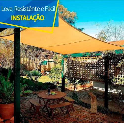 Tela de Sombreamento Retangular/Quadrada Cor Bege