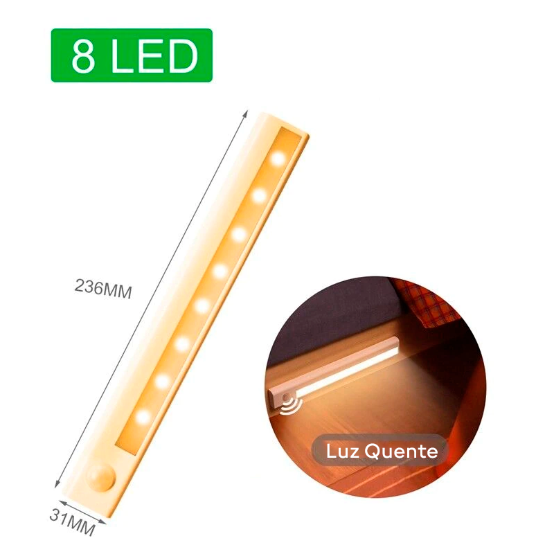 Luz Noturna LED com Sensor de Movimento